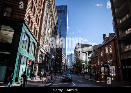 Old South Meeting House Boston site historique dans le Massachusetts Banque D'Images