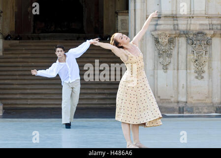 Dresde, chenil chenil concerts, ballet avant le remblai pavilion, Dresde, Saxe, Allemagne, Banque D'Images
