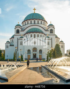 La Cathédrale de Saint Sava à Belgrade est la plus grande église orthodoxe en Europe Banque D'Images