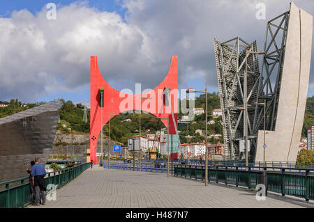 Pont de la salve, à Bilbao, Espagne, Europe. Banque D'Images