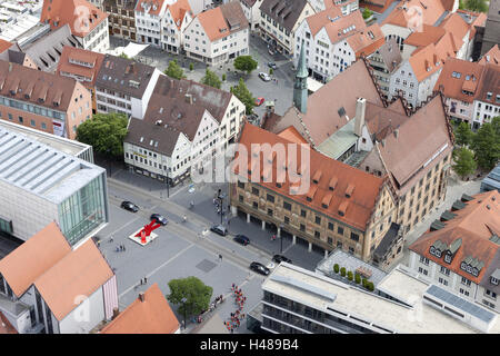 Ulm, Bade-Wurtemberg, Allemagne, vue d'Ulm Minster, Banque D'Images