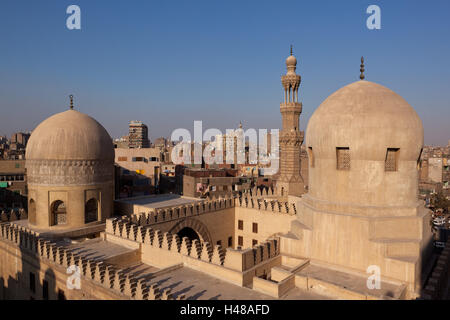 Egypte, Caire, vue à partir de la mosquée d'Ibn Tulun sur la vieille ville, Banque D'Images