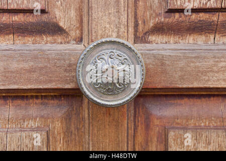 La Grèce, porte avant, détail, poignée de porte, Banque D'Images