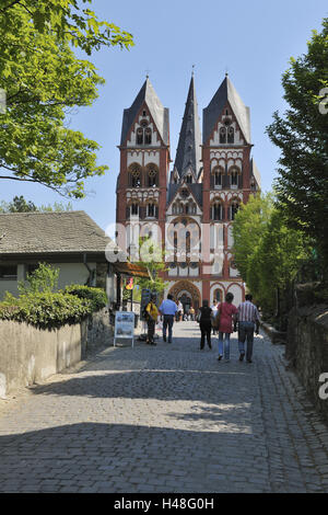 Cathédrale St Georg, dans le Limburg Lahn, Hesse, Allemagne, Banque D'Images