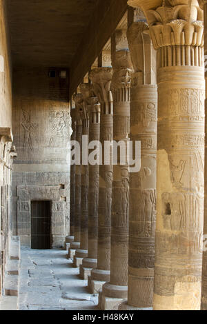 L'Égypte, Assouan, reconstruit le temple d'Isis sur l'île du Nil, de Philae Banque D'Images