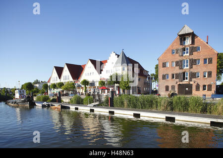 Allemagne, Bavière, Wolgast, vieille mémoire et du vieux port, l'île avec verrouillage Banque D'Images