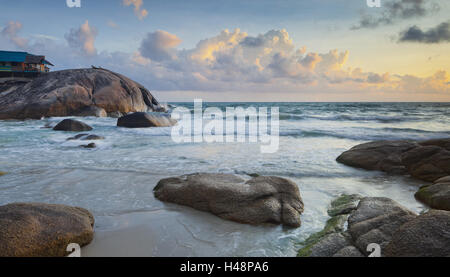 L'humeur du matin à la plage de l'Île-Reng, Koh Phangan, Thaïlande, Banque D'Images