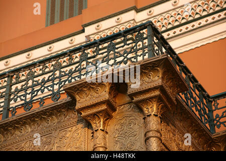 Egypte, Le Caire, Zamalek, Le Caire ville partie Marriott Hotel, façade, détail, Banque D'Images