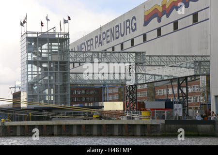 Allemagne, Basse-Saxe, château Papen, chantier Meyer, la construction hall, Banque D'Images