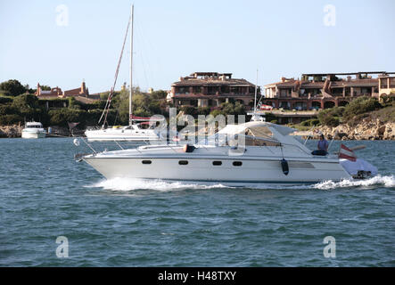 Italie, Sardaigne, Costa Smeralda, PortoCervo, yachts, Banque D'Images