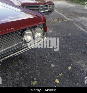 Voiture, Vintage, deux Oldsmobile, détail, Banque D'Images