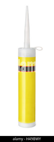 Tube silicone isolated on white Banque D'Images