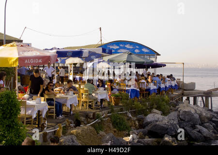 La Turquie, Istanbul, prince's islands dans le Marmarameer, Büyük Ada, restaurant, Banque D'Images