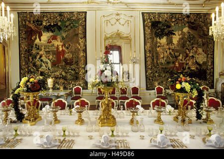 L'Autriche, Vienne, Kaiserappartments à la Chancellerie du Reich le digestif, salle à manger, Banque D'Images