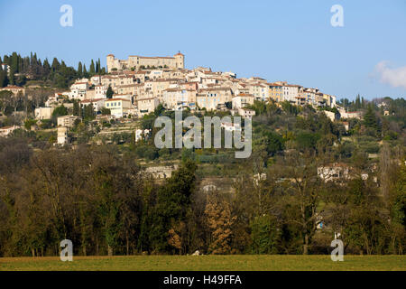 France, Côte d'Azur, département Var, Callian, village de montagne au provenzalisches extrême est le Var, près de la marge au Département Alpes-Maritimes, Banque D'Images