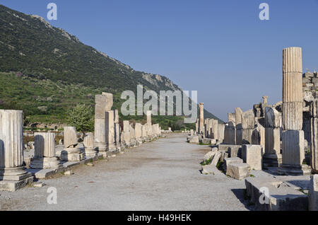 La Turquie, côte ouest, Izmir, Ephèse, Kuretenstrasse, Banque D'Images