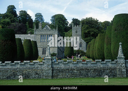 Grande-bretagne, Cornwall, Lanhydrock, maison et l'église, Banque D'Images