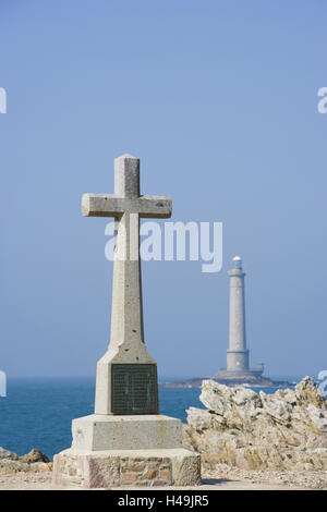 Phare, Cap de La Hague, Goury, Auderville, Cotentin, Manche, Basse-Normandy, France, Banque D'Images