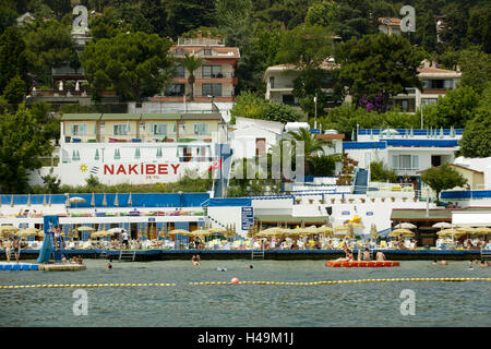 La Turquie, Istanbul, prince's islands dans le Marmarameer, Büyük Ada, Nakibey Plaji, Banque D'Images