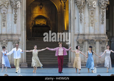 Dresde, chenil chenil concerts, ballet avant le remblai pavilion, Dresde, Saxe, Allemagne, Banque D'Images