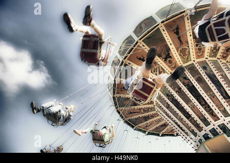 Carrousel à l'Oktoberfest de Munich, Banque D'Images