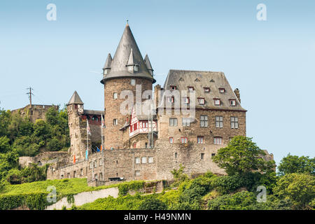 Château Stahleck, Bacharach, gorges du Rhin, l'Allemagne, de l'Europe Banque D'Images