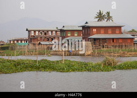 Le Myanmar, l'État de Shan, région du lac Inle, Samkar région, village, Inle Banque D'Images