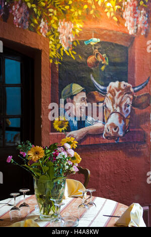 France, Côte d'Azur, Cannes, restaurant dans la vieille ville quatrième "Suquet", Banque D'Images