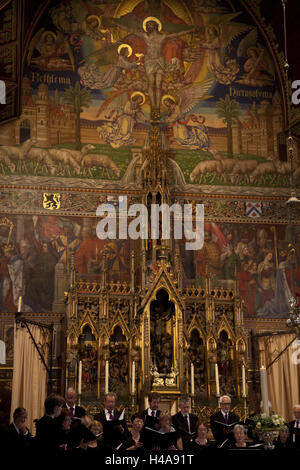 Chorale à l'église dans le sang saint basilique, Bruges, Belgique, Europe, Banque D'Images