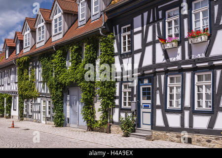 Allemagne, Hesse, Taunus, Allemand Timber-Frame Road, Idstein, Vieille Ville, façades à pans de bois, Banque D'Images