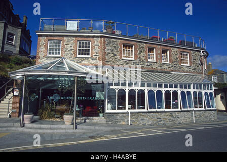 Grande-bretagne, Cornwall, Padstow, restaurant haut de gamme, le restaurant de fruits de mer, Rick Stein, Banque D'Images