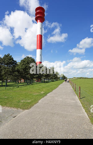 Oberfeuer Voslapp, Phare, Basse-Saxe, Allemagne Banque D'Images