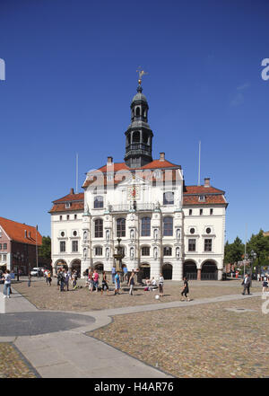 Allemagne, Basse-Saxe, Lunebourg, dans le marché de l'ancien hôtel de ville, Banque D'Images