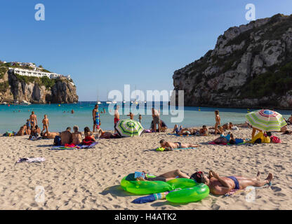 Cala en Porter, côte sud de l'île de Minorque, Îles Baléares, Espagne Banque D'Images