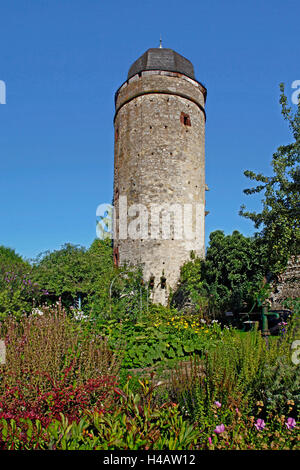 L'Allemagne, en Rhénanie du Nord-Westphalie, Warburg, ville du district de comptabilité/ Vöhl-asel Biermannsturm, vieille ville historique, Banque D'Images