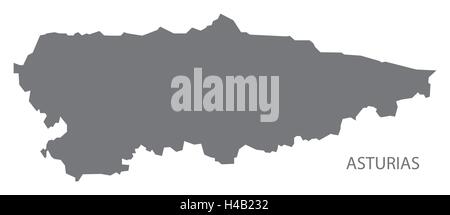Asturies espagne Site en gris Illustration de Vecteur