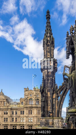 Édimbourg, Écosse - 31 août 2016 : Le Walter Scott monument situé sur Princes Street, Édimbourg, Écosse Banque D'Images