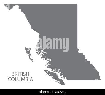 British Columbia Canada Site en gris Illustration de Vecteur