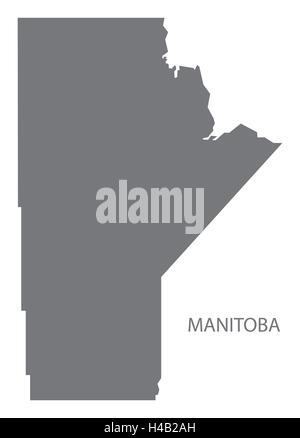 Manitoba Canada Site en gris Illustration de Vecteur