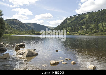 L'Irlande, Leinster, Wicklow, Glendalough, paysage, Parc, Lac, 'Haut', la saumure Banque D'Images