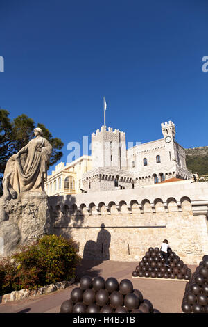 Monaco, palais du prince, Banque D'Images