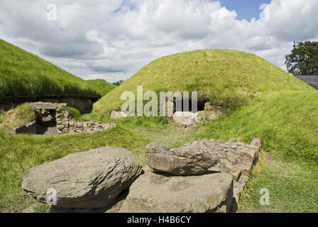 L'Irlande, Leinster, Meath Newgrange, Knowth, pièce jointe, mégalithique, Banque D'Images