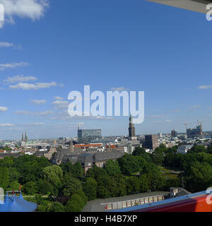 Hambourg, l'Esprit Saint, sur le terrain du festival 'public' de la cathédrale de Hambourg, ville, vue d'ensemble de la grande ourse, l'Allemagne, l'Allemagne du Nord, ville, ville, ville, vue, Michel, église, monument, tour, Mischaselis Elbphilharmonie, les hommes au travail, vue, ove Banque D'Images