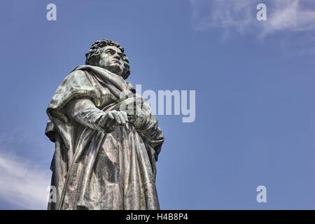 Allemagne, Berlin, Bonn, monument Beethoven, statue, ciel, Banque D'Images