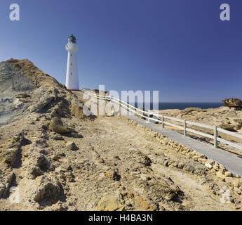 Château Point Lighthouse, Wellington, Île du Nord, Nouvelle-Zélande Banque D'Images