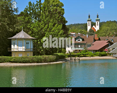 L'Allemagne, la Haute-Bavière, Fünfseenland, Le Lac de Starnberg, Courlay Banque D'Images