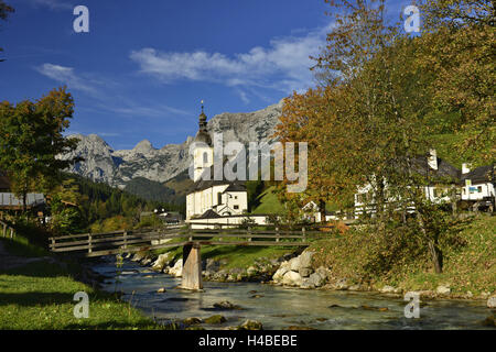 L'église St Sébastien à Ramsau Banque D'Images