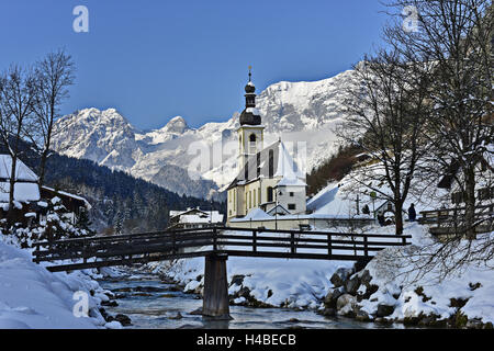 L'église St Sébastien à Ramsau Banque D'Images