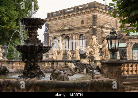 Dresde, le Zwinger, nymphe baignoire Banque D'Images