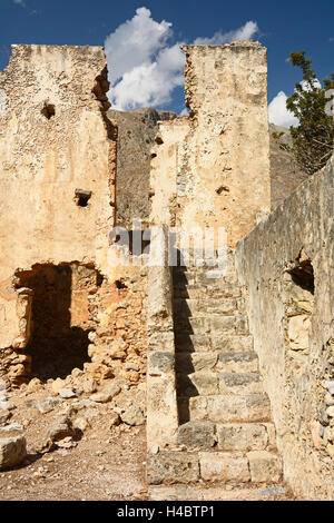 Crète, château sur le cap Mouri sur la côte sud Banque D'Images